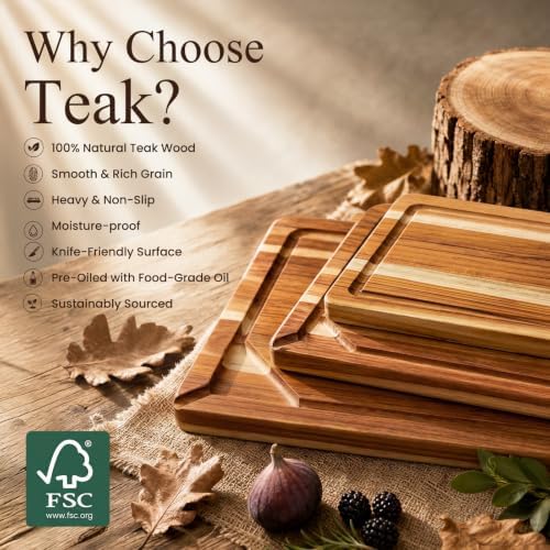 Kikcoin Teak Wood Cutting Board - Image 7