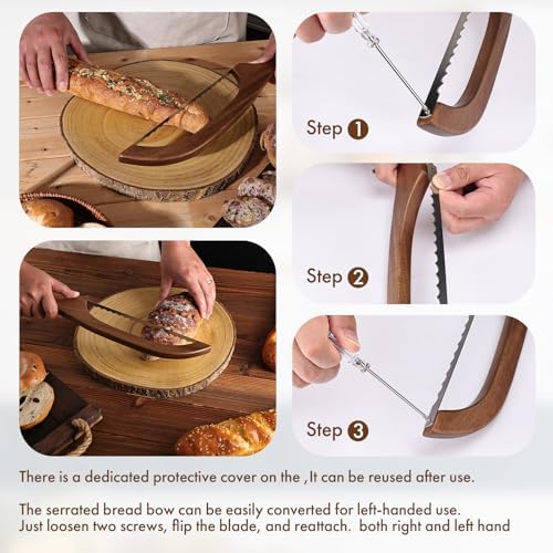RAPSAKEMOH Bread Knife for Homemade Bread, Bread slicer for Homemade Bread - Image 6