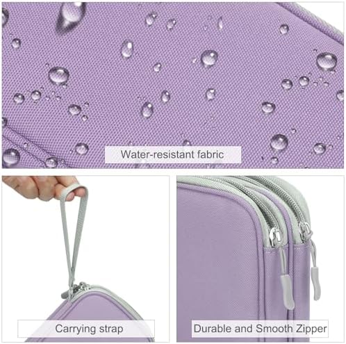 FYY Electronic Organizer, Travel Tech Pouch Bag, Light Purple - Image 4