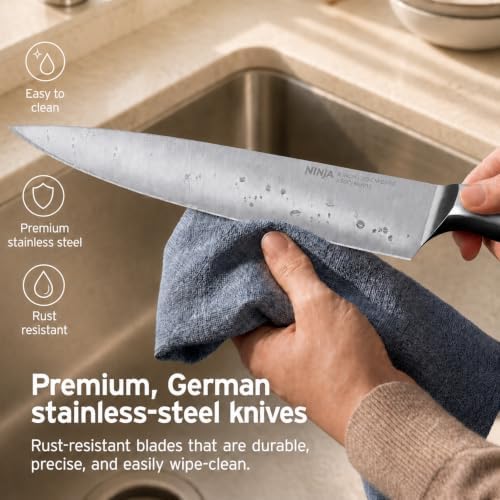 Ninja® NeverDull® 10-Pc German Steel Knife Set, NK32010BK1 - Image 6