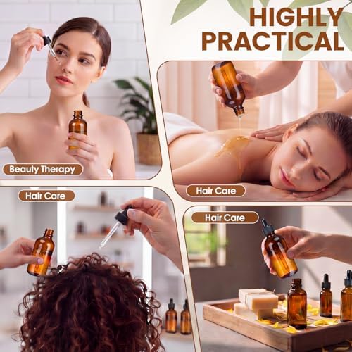 Hushee 6 Pack 4 oz Amber Glass Dropper Bottles - Image 5