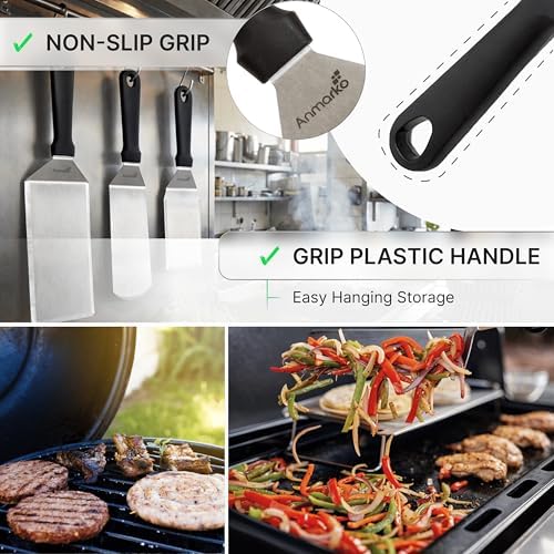 Anmarko Stainless Steel Metal Spatula, Hamburger Turner - Image 3