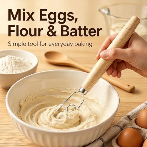 Digead Danish Dough Whisk, Stainless Steel Dutch Whisk - Image 2