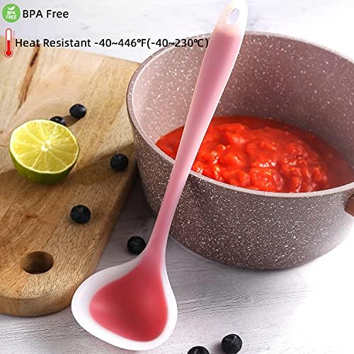 Mini Silicone Ladle, Small Gravy Ladle, 1 ounce, 8.2 In, 4 Pack - Image 3