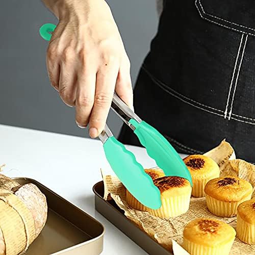 HINMAY Mini Tongs with Silicone Tips 7-Inch Cooking Tongs - Image 4