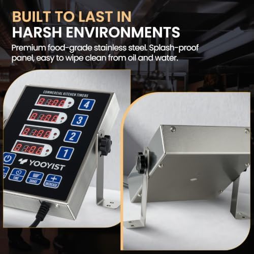 Commercial 4 Channel Digital Kitchen Timer Loud Alarm Cook Timer - Image 5