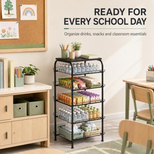 Vrisa 5 Tier Water Bottle Storage Rack Vertical Freestanding Bottled Water - Image 6