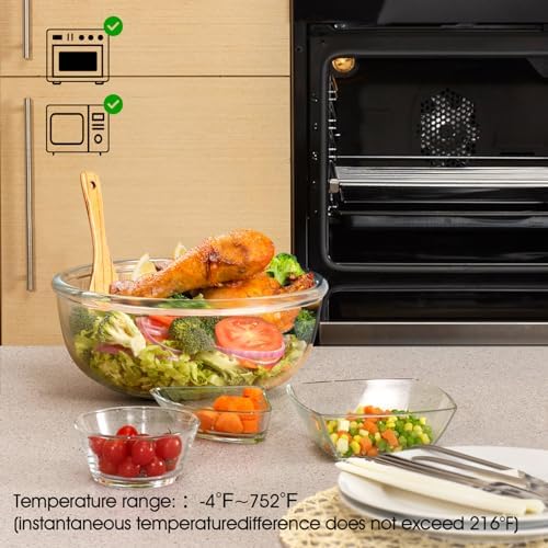NUTRIUPS 6 QT Large Glass Mixing Bowl - Image 5