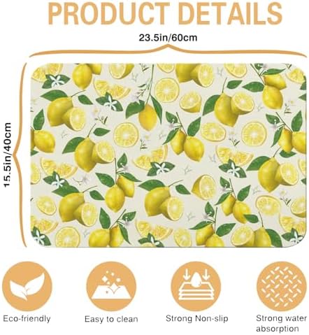 Kitchen Countertop Dish Drying Mat, Super Absorbent Coffee Bar Mat - Image 5