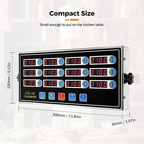 BEAMNOVA 12-Channel Commercial Digital Kitchen Timer - Image 5