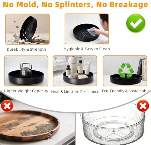 Metal Lazy Susan Organizer, 10 Inch Anti-Rust Turntable - Image 3