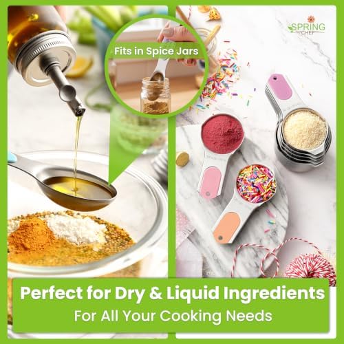 Spring Chef Magnetic Measuring Cups & Spoons Set of 15 w/Levelers - Image 3