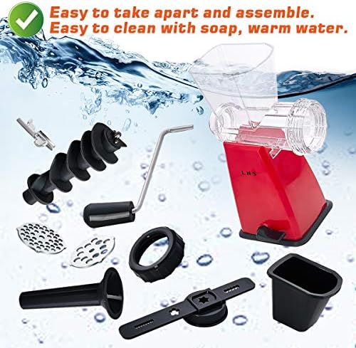 LHS Manual Meat Grinder with Stainless Steel Blades Heavy Duty Powerful Suction - Image 5