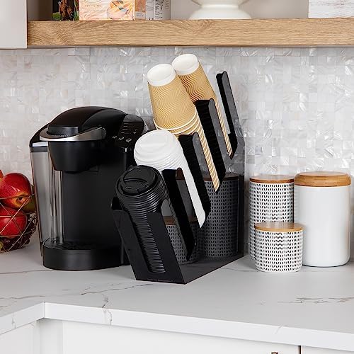 Mind Reader Cup and Lid Dispenser, Countertop Org, Coffee Bar, Beverage Cup - Image 2