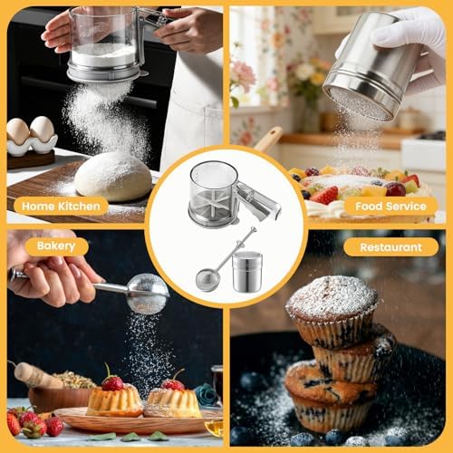 Flour Sifter, 3 Cup Flour Sifter, Sifter - Image 7