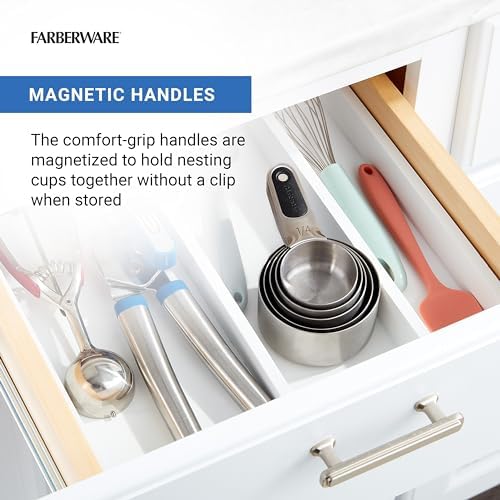 Farberware Professional Set of 5 Stainless Steel Measuring Cups, Precision and - Image 4