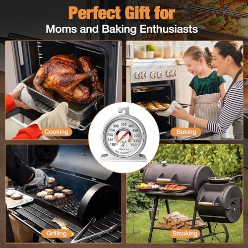 2-Pack Oven Thermometer, Upgraded 100-600°F No-Holes Non-Discoloring - Image 7