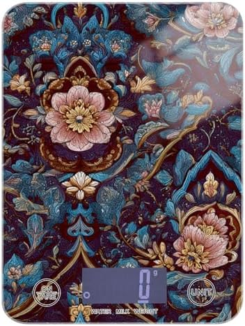 Classical Damascus Flower Food Kitchen Scale Digital Weight Grams and Ounces by Unknown