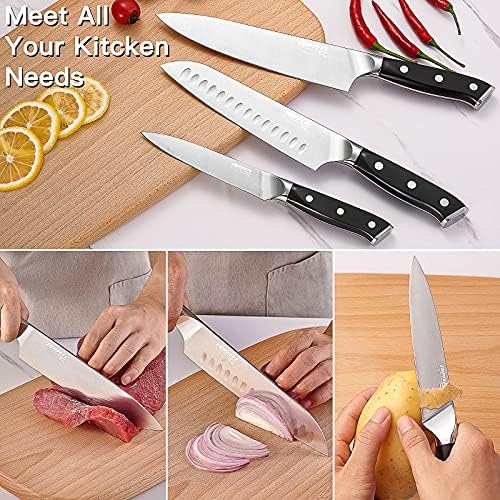 Topfeel 3PCS Chef Knife Set, German High Carbon Steel - Image 6