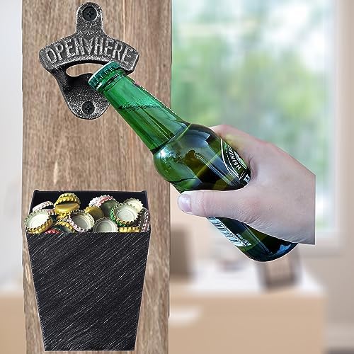Old Fashioned Cast Iron Beer Cap Opener Wall Mounted Bottle Opener - Image 4