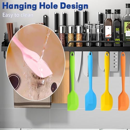 COLOGO Silicone Spatulas, 8 Pack 11 Inch, Sturdy Steel Core - Image 4