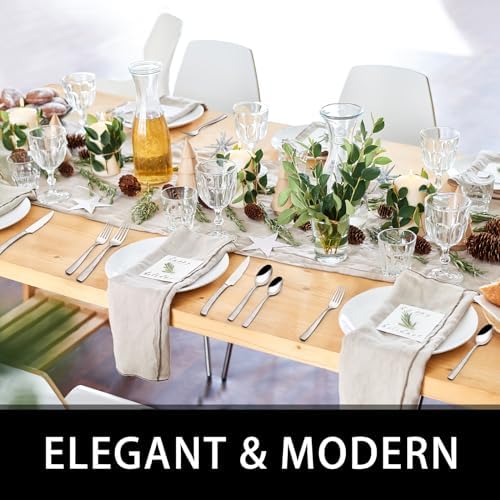 49-Piece Hammered Silverware Set - Image 6