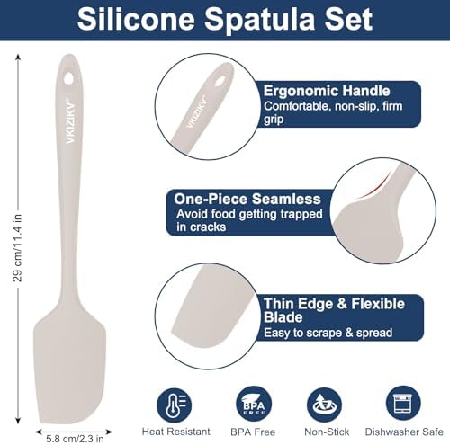 4 Pcs Silicone Spatula Set, 11.4 In, 600°F Heat Resistant - Image 2