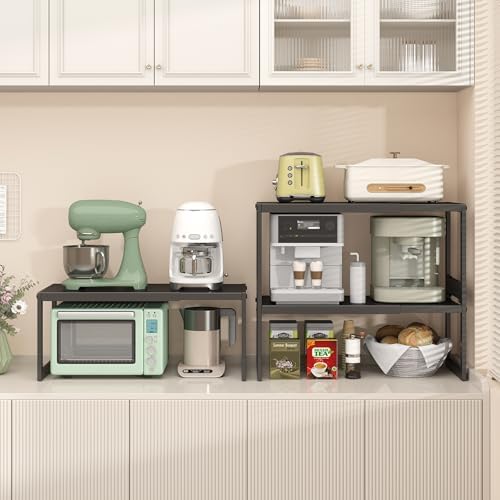 DOLALIKE Expandable Kitchen Countertop Organizer, Stackable Cabinet Shelf - Image 4