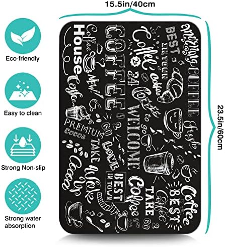 Coffee Bar Mat Accessories for Countertop Super Absorbent Anti-Slip Silicone - Image 5