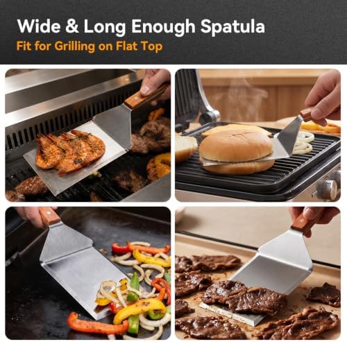 2 Pack Extra Wide Metal Spatula – Stainless Steel Griddle & Grill Turner - Image 6