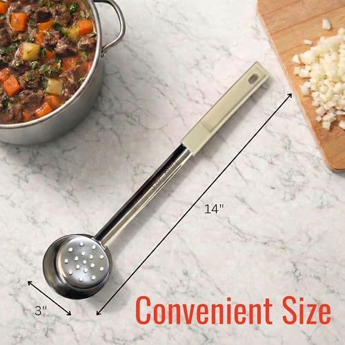 3 oz Slotted Stainless Steel Portion Control Ladle Spoodle - - Image 6