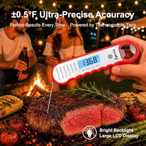 0.5s Instant Read Meat Thermometer Digital, ±0.5°F Accuracy - Image 4