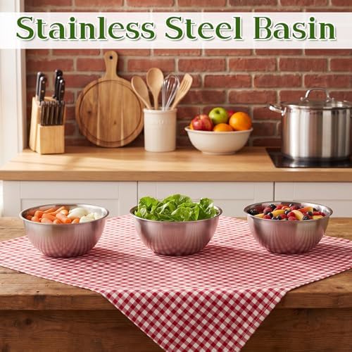 Mixing Bowl Set of 6, Thickened version Stainless Steel Mixing Bowl - Image 6
