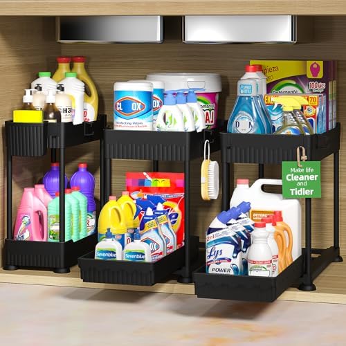 Sevenblue 3-Pack 2-Tier Under Sink Organizers by Sevenblue
