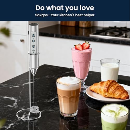 Milk Frother Wand Rechargeable Handheld Electric Whisk 3 Speed Adjustable - Image 6