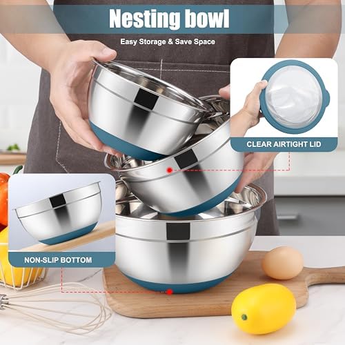 E-far Stainless Steel Mixing Bowls - Image 6