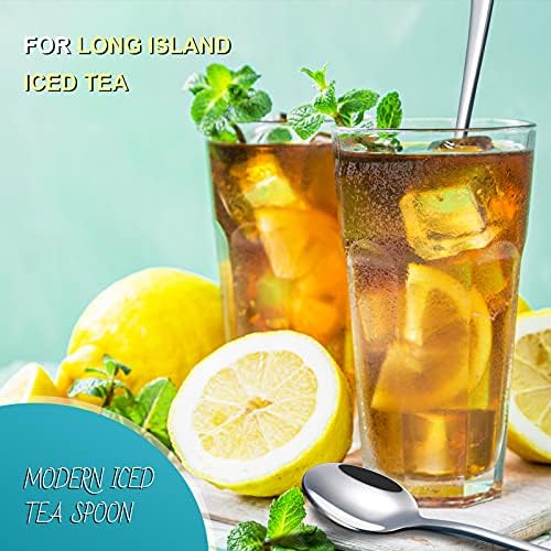 Hiware 8-Piece 9-Inch Long Handle Iced Tea Spoon, Coffee Spoon, Ice Cream Spoons - Image 5