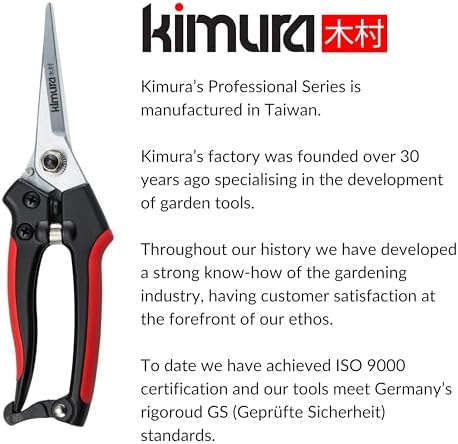 Kimura® 8" Pro Pruning Scissors, Premium Japanese SK5 Hi-Carbon Steel Blades - Image 6