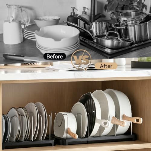 2 Pack Pot Lid Organizer, Pot and Pan Organizer - Image 5