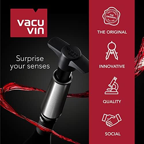 Original Vacu Vin Vaccuum Wine Saver White w 4 Stoppers - Image 6