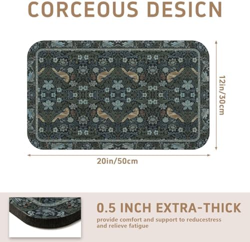 Dish Drying Mat for Kitchen Counter 12x20 Inch, Boho Quick Dry Coffee Mat - Image 4