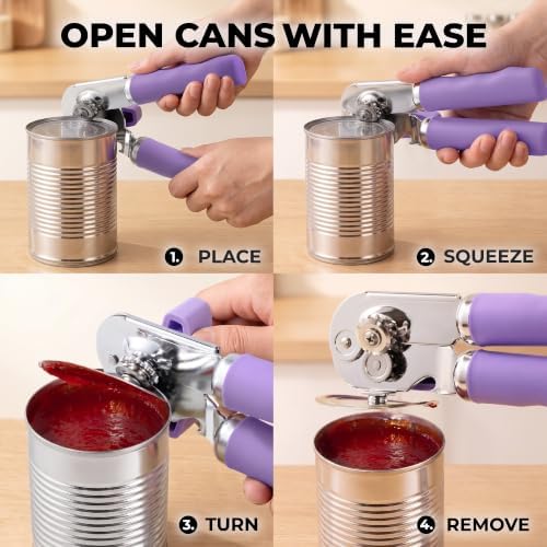 Zulay Kitchen Stainless Steel Swing Open Manual Can Opener Comfortable Grip - Image 3