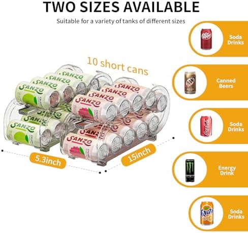 Drink Organizer for Fridge, Soda Can Organizer Dispenser for Refrigerator - Image 2