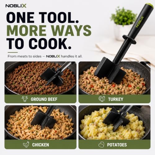 Meat Chopper & Hamburger Nylon Meat Masher 5-Blade Ground Beef Chopper - Image 6