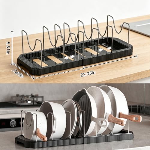 2 Pack Pot Lid Organizer, Pot and Pan Organizer - Image 6