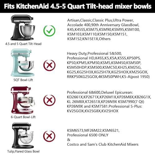 Flex Edge Beater for KitchenAid 4.5/5 QT Tilt Head Stand Mixer Kitchen Aid - Image 2