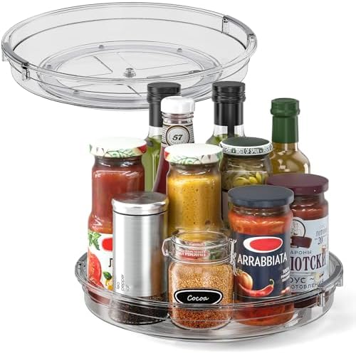 LAMU 2 Pack 10.6in Lazy Susan Organizer Turntable by YourHome-OrganizationHelper