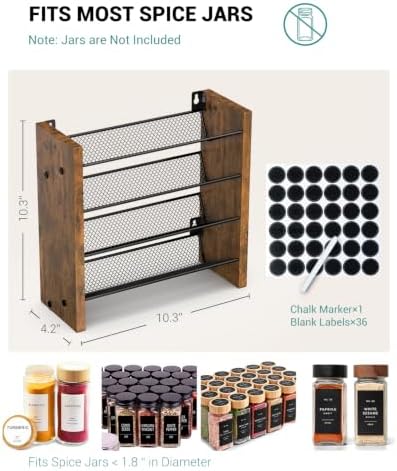 Spice Rack Organizer for Cabinet, Seasoning Organizer, No Jars Included - Image 2