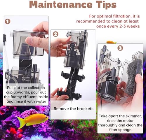 AQQA Aquarium Protein Skimmer for Saltwater Fish Tank - Image 5