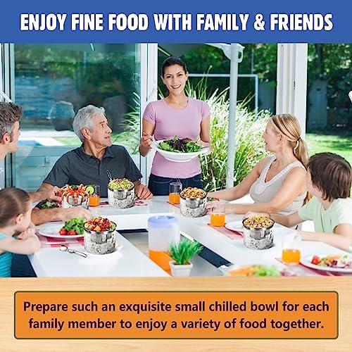 LIMOEASY Small Chilled Serving Bowl 2 Pack, 25oz Ice Chilled Dip Bowl - Image 5